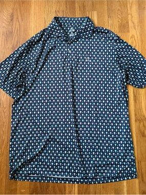 Rhoback Pickeball Performance Polo Shirt Men’s XL Navy